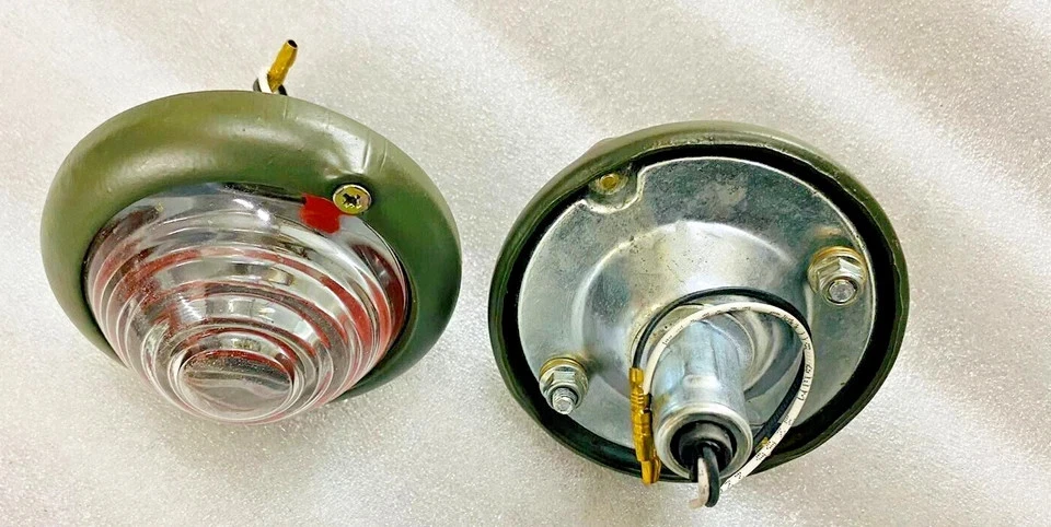 Willys Jeeps Parking Turn Signal Indicator Clear Glass Light Green | Fit For - Image 2 of 4