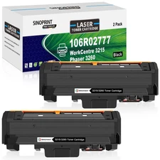 SINOPRINT 106R02777 Toner Cartridge 2-Pack for Xerox WorkCentre 3215 3225 Phaser