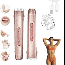 Bikini Trimmer for Women 2-in-1 Painless Electric Razor for Body and Pubic Hair