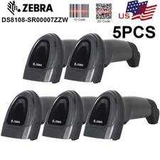 5PCS Zebra DS8108-SR00007ZZWW Handheld 2D Barcode Scanner Reader W/ USB Cable