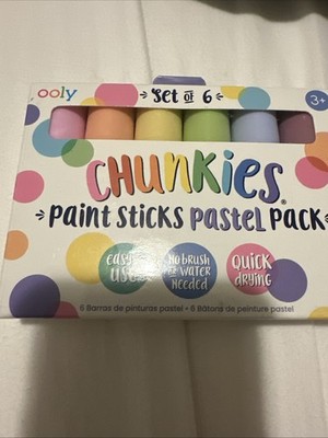 OOLY Chunkies Paint Sticks 6 Count Non Toxic Quick Dry No Mess Craft Supplies