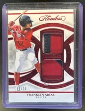 2025 Panini Flawless Franklin Arias Dual Prospect Patches Ruby #/20 Red Sox