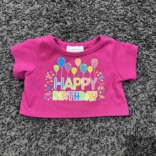 Build A Bear Workshop BABW Happy Birthday Pink Shirt Outfit Clothes Toy