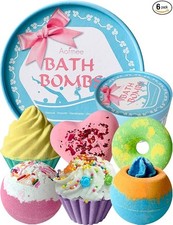 Aofmee Bath Bombs Gift Set, Handmade Bubble and Floating Fizzies Spa Kit