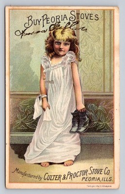 Peoria Stoves Culter Proctor Stoves Armstrong Hardware Trade Card P709