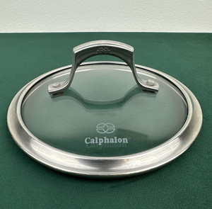 Calphalon 6-1/8" Glass Lid Replacement Stainless Steel Great Condition