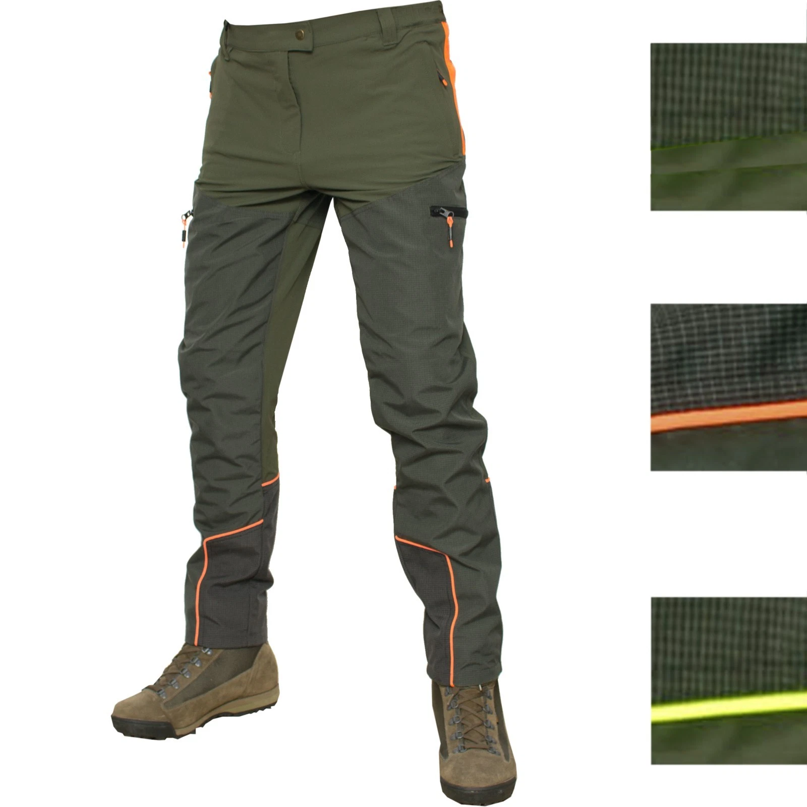 Men's Hunting Fishing Trekking Pants Lightweight Summer Technical Fabric Elastic