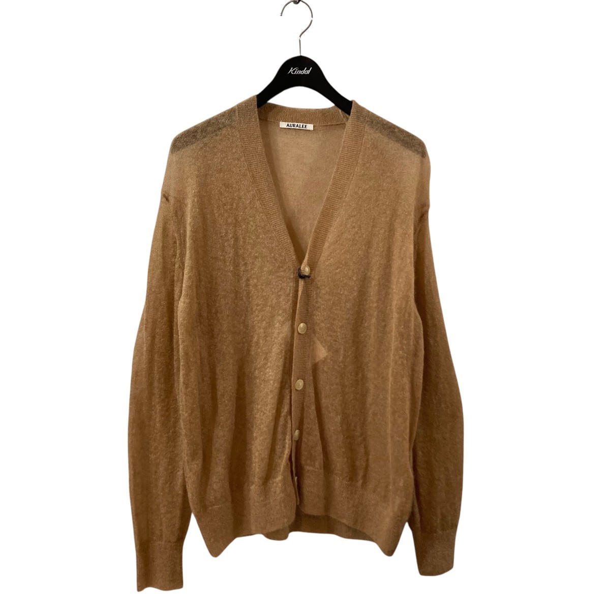 Auralee Kid Mohair Sheer Knit Cardigan Camel Size 3 Used Auralee Kid Mohair Sheer Knit Cardigan Camel Size 3 Used