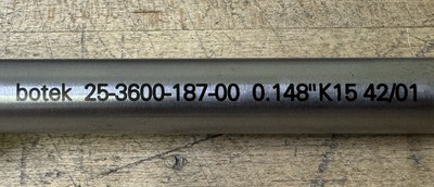 Botek Deep Hole Drilling Carbide Tip Gun Drill 0.148  x 16  K15 42/01 - NEW