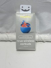 heyday True Wireless Earbuds Bluetooth 5.3 Bright Blue with Charging Case New