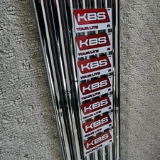 NEW Uncut KBS Tour Lite Steel Iron Shafts Regular Flex 4-PW .355 Taper Tip (7)