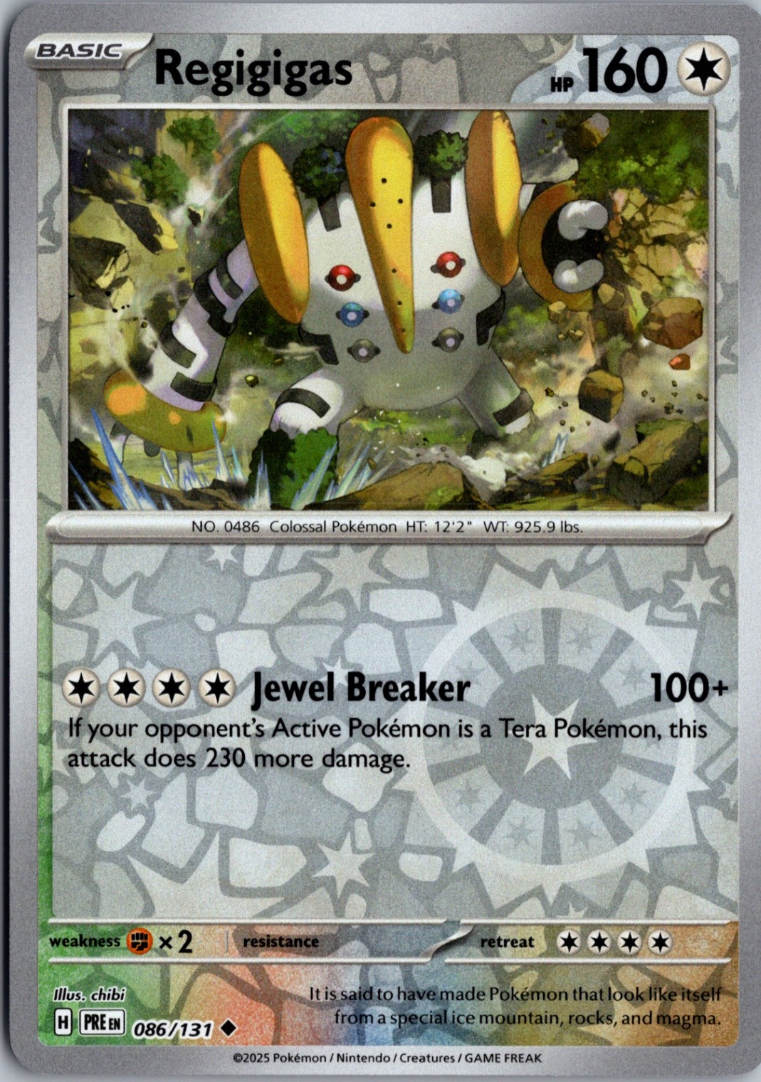 Regigigas Reverse Holo Uncommon SV: Prismatic Evolutions 086/131 NM