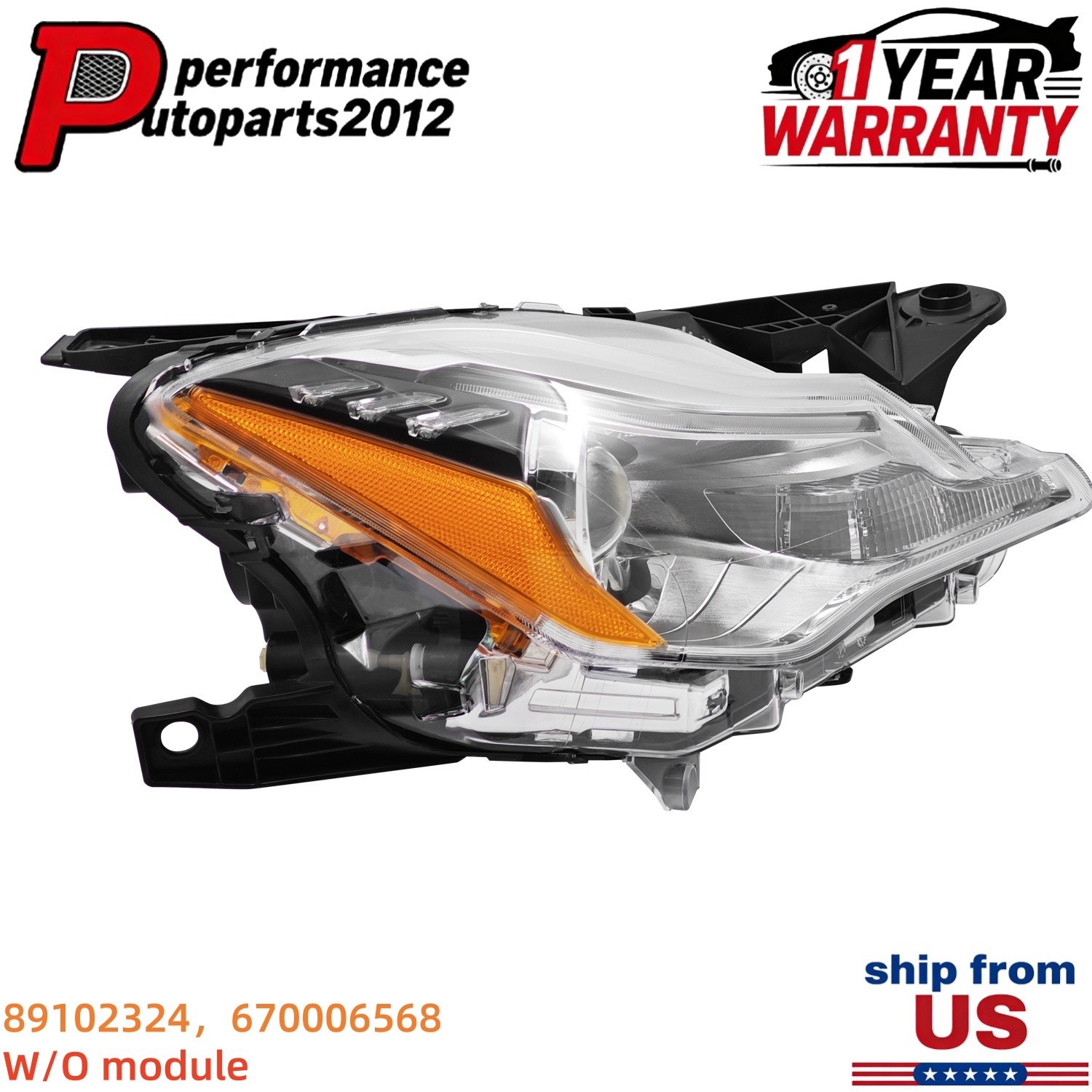 Maserati Quattroporte 2014-2017 Front Right Headlight P/N 89102324