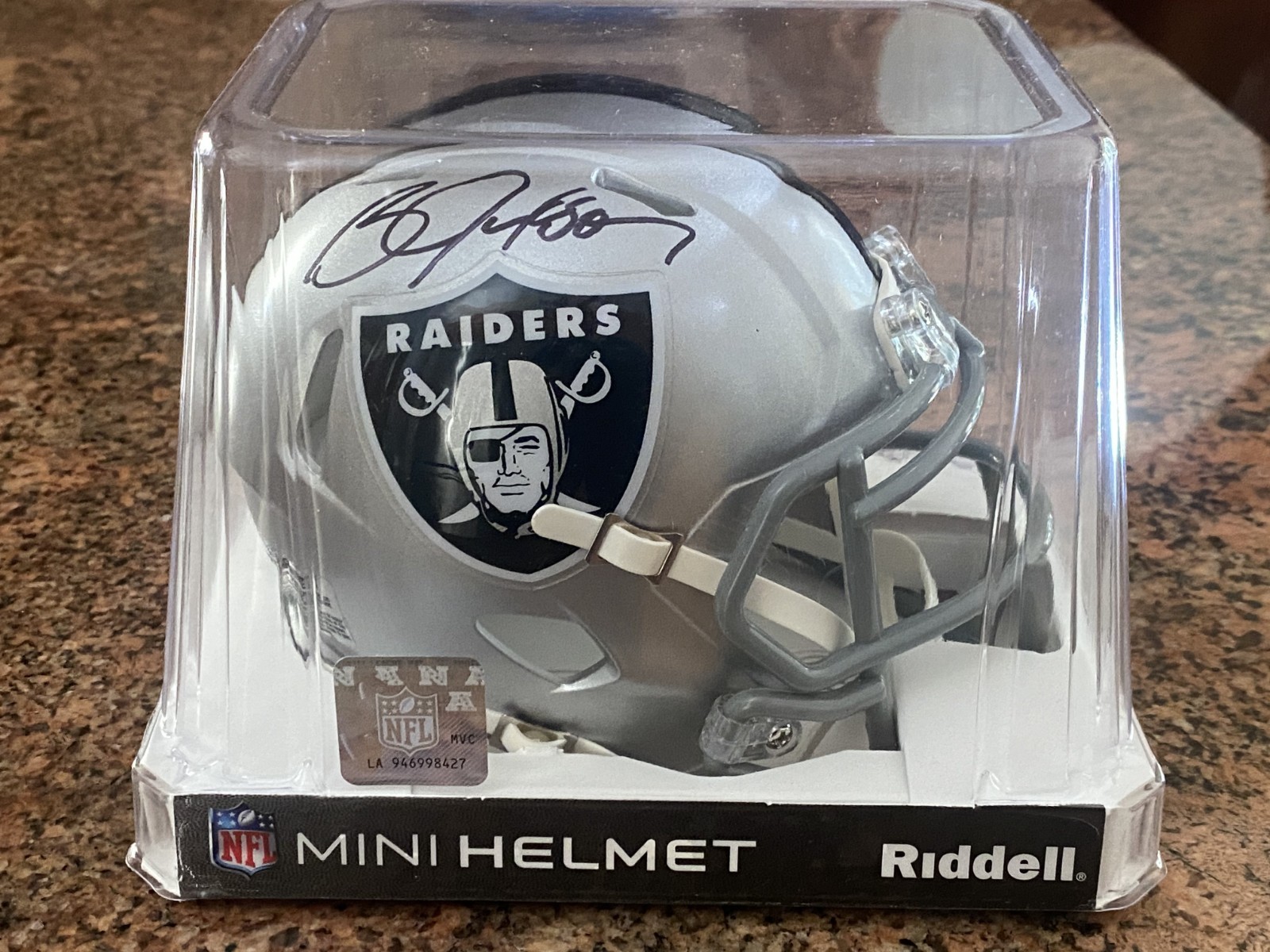 Bo Jackson Autographed Signed Oakland Raiders Steiner Sports Speed mini helmet 