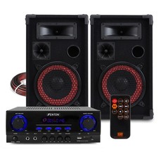 MAX XEN 3508 HiFi Speaker Set & Bluetooth Stereo Amplifier - Home Audio System