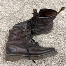 Dr Martens Leather Boots Mens Size 10 Brown Lace Up Combat AirWair Round Toe