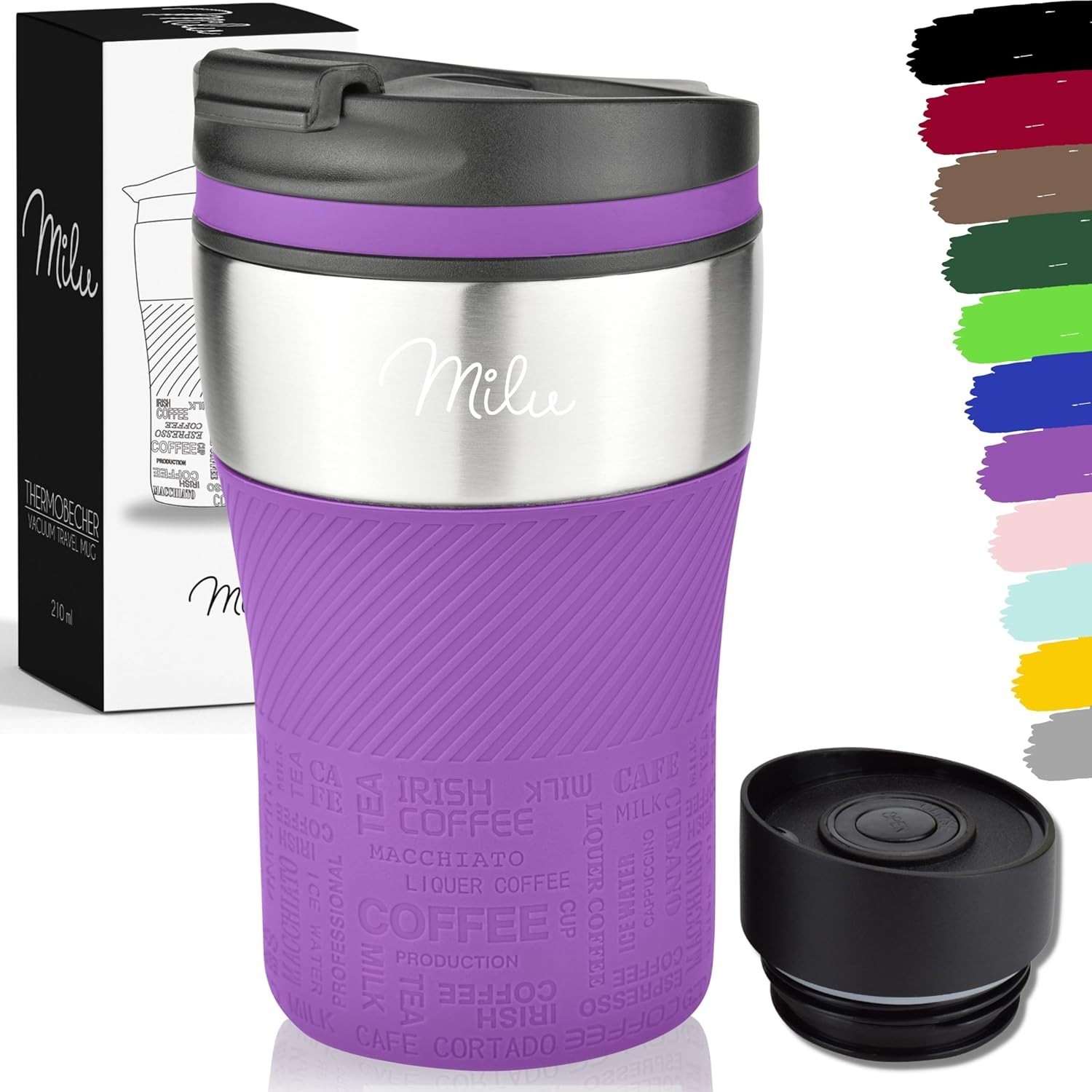 Mug Isotherme Étanche Antifuite Gobelet Café Réutilisable Double Paroi - 3