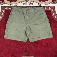 Vintage Y2K Carhartt B144 ARG Army Green Baggy Canvas Carpenter Shorts Size 40x8