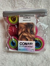 Conair Self Grip Voluminous Curls Self-Grip Hair Rollers, Assorted Sizes
