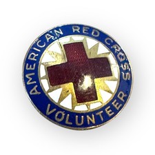 Vintage 1 Red Cross Deep Blue Gold Star  Enam...
