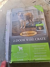 Retriever Double Door Dog Crate 30-50 Lb Capacity, New In Box