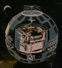 Vintage Telstar 1 Bell System Smoked Glass Tray Telephone Communication RARE 