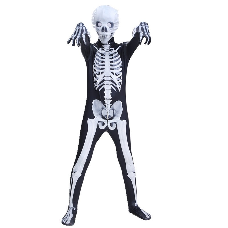 Jumpsuit Boys/men Skeleton Zombie Terrifying Cosplay Bodysuit Party