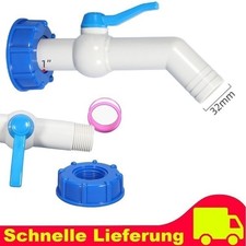 IBC Wasserhahn f&uuml;r 32mm Schlauch 45&deg; Wasserhahn Absperrhahn Auslaufhahn
