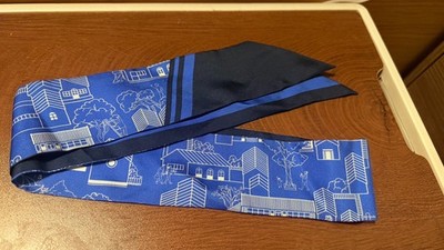 Starbucks Intangible Cultural Heritage Silk Scarf City Pattern Neck Scarf