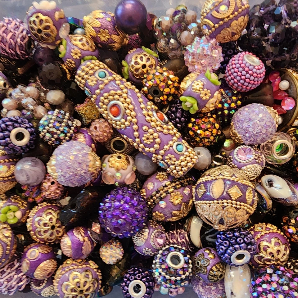 NEW 30 PC Purple Jesse James Beads RANDOMLY picked MIXED - Image 3 of 4