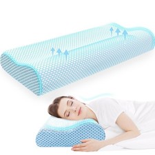 Memory Foam Pillow, Ergonomic Neck Contour Cervical Pillow for Back and Shoul...