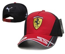 Brand New Ferrari Men’s Embroidered Baseball Cap – White Unisex Adult Casual Hat