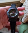 Vintage Men's Casio G-Shock Watch Wristwatch G-100 #5158 Black Analog Digital NR