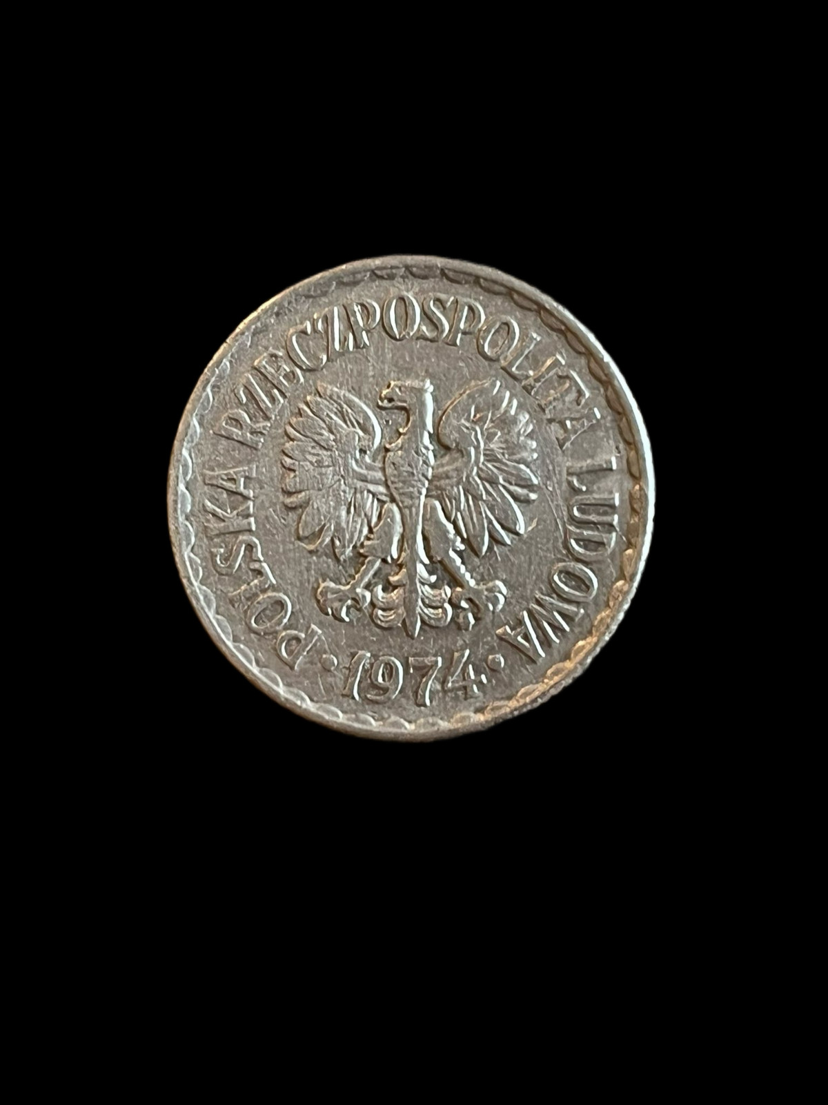 Vintage Polish 1 Złoty Coin - 1974 image 2