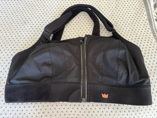 SHEFIT High Support Black Zip Front Sports Bra Adjustable Straps 2 Luxe #110002