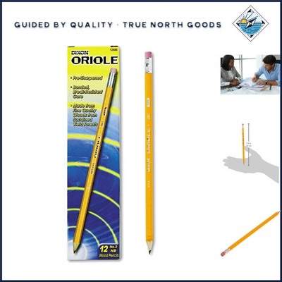Pre-Sharpened Graphite Pencils, 12 Count Pack with Quality Eraser Included