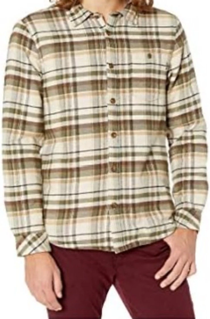 O'Neill Sherpa Redmond Lined Flannel Shirt XL Shacket Plaid Jacket Button Green