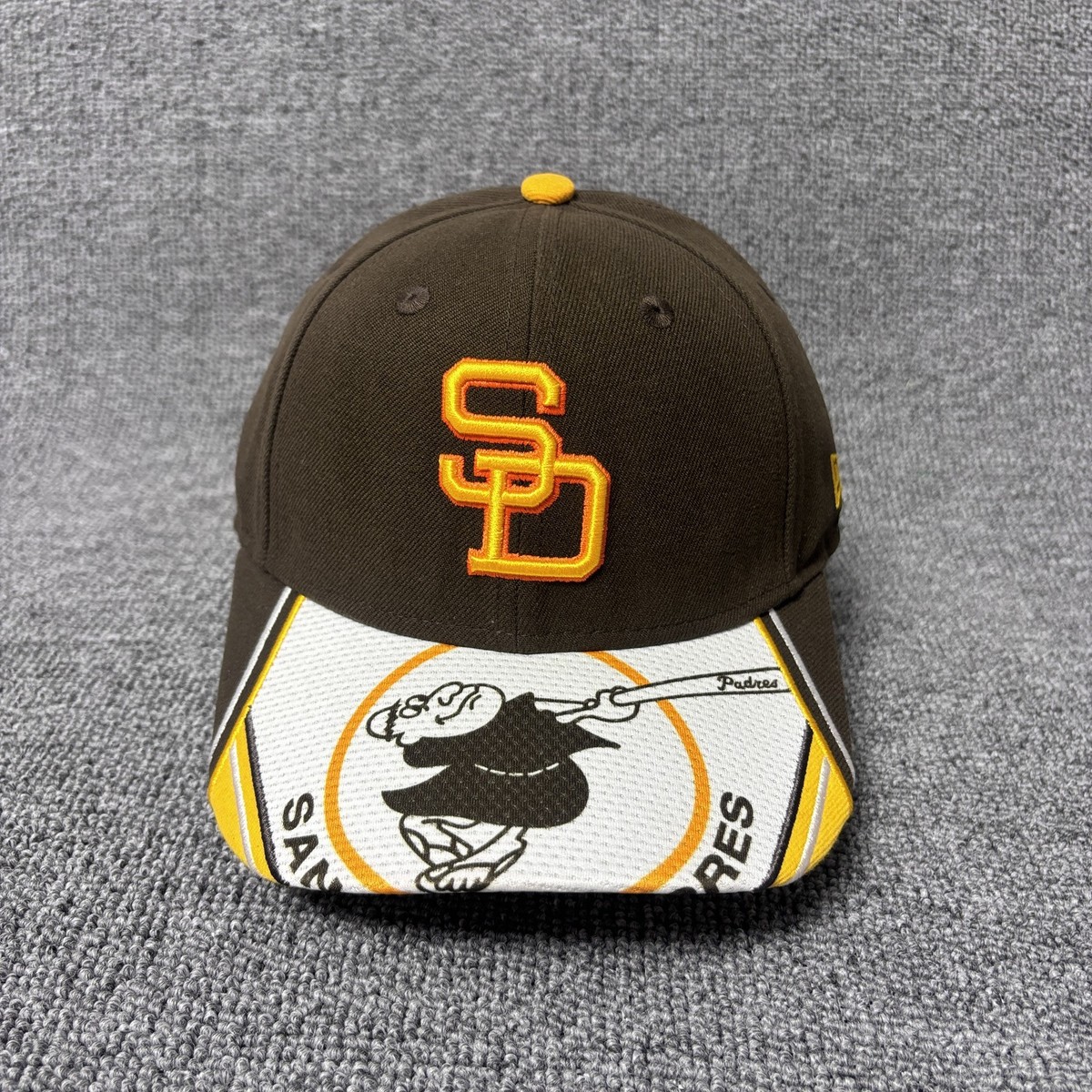 New Era 9FORTY Youth San Diego Padres Adjustable Hat Brown Graphic Brim Friar