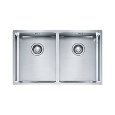 Franke Lavello 2 vasche (74x45cm) Bxx 220 34 34 120 34 34 BOX Inox Spazzolato