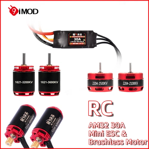 9IMOD Brushless ESC Motor Combo AM32 30A 2100/2500KV For RC1/18 1/24 Crawler Car