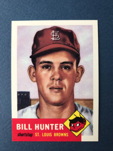 1991 TOPPS -1953 TOPPS ARCHIVES - REPRINT #166 BILLY HUNTER - ST. LOUIS BROWNS