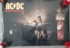 1980-1  AC/DC ATLANTIC RECORDS & TAPES' PROMO POSTER -Record Store Only