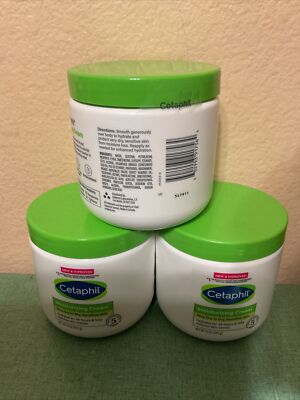 3x Cetaphil Hydrating Moisturizing Cream for Dry to Very Dry Sensitive Skin