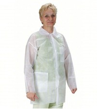 NEW Condor 2KTT3 Disposable Lab Coat Polypropylene XL, White, PK 25
