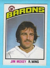 1976-77 OPC 349 Jim Moxey Cleveland Barons! ROOKIE &amp; His Last Card!  *SET BREAK*