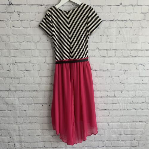 SPEECHLESS Girls Stripe High Low Dress Size 10 Pink Magenta - Picture 2 of 4