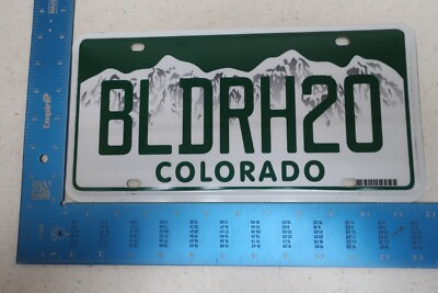 #ad Colorado License Plate Vanity Graphic Flat Boulder H20 Water Drink BLDRH20 #1 $40.00