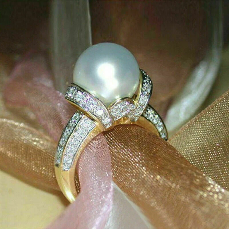 Graceful Glamour: Pearl Solitaire Rings