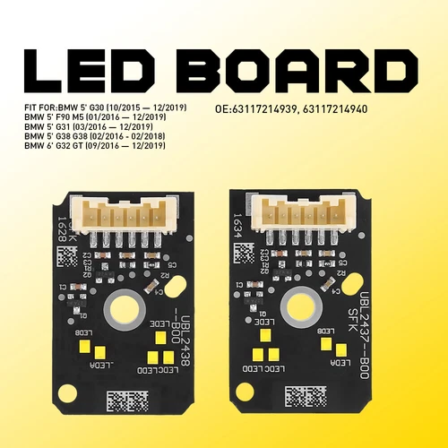 YELLOW DRL LED BOARDS FOR 17-20 BMW G30 530i 540i F90 M5 DAYTIME RUNNING LIGHTS - Picture 9 of 10