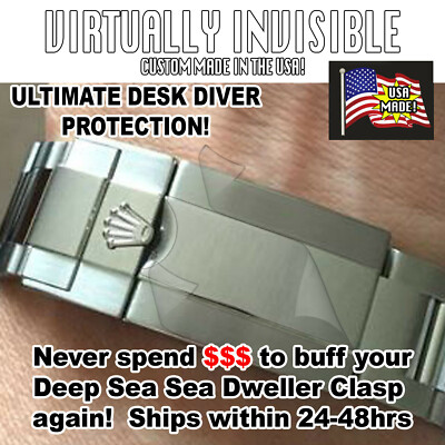 For-Rolex Sea Dweller 126600 HDClear Protector anti-scratch Clasp  n  Sides (2)